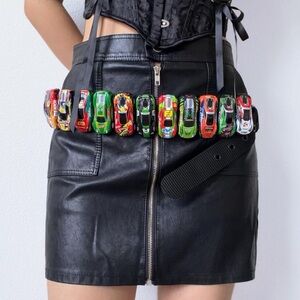 Racing Car Hot wheel Street style cyber punk Harajuku body waist chain belt